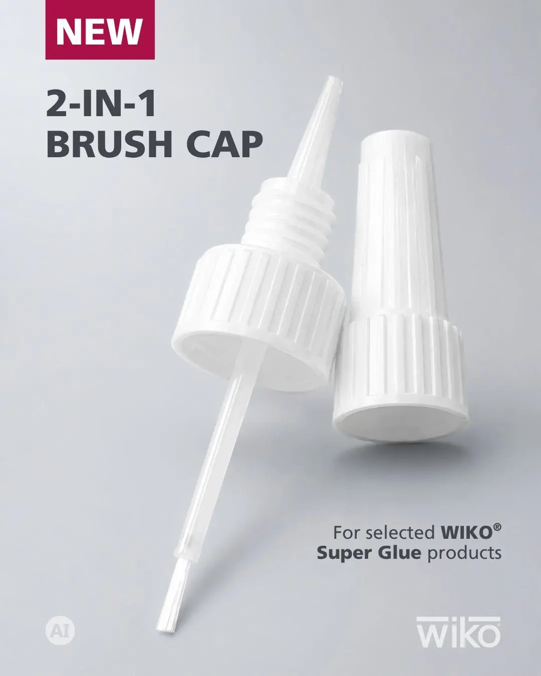 Neue 2-in-1 Brush-Cap Dosierkappe für Sekundenklebstoffe