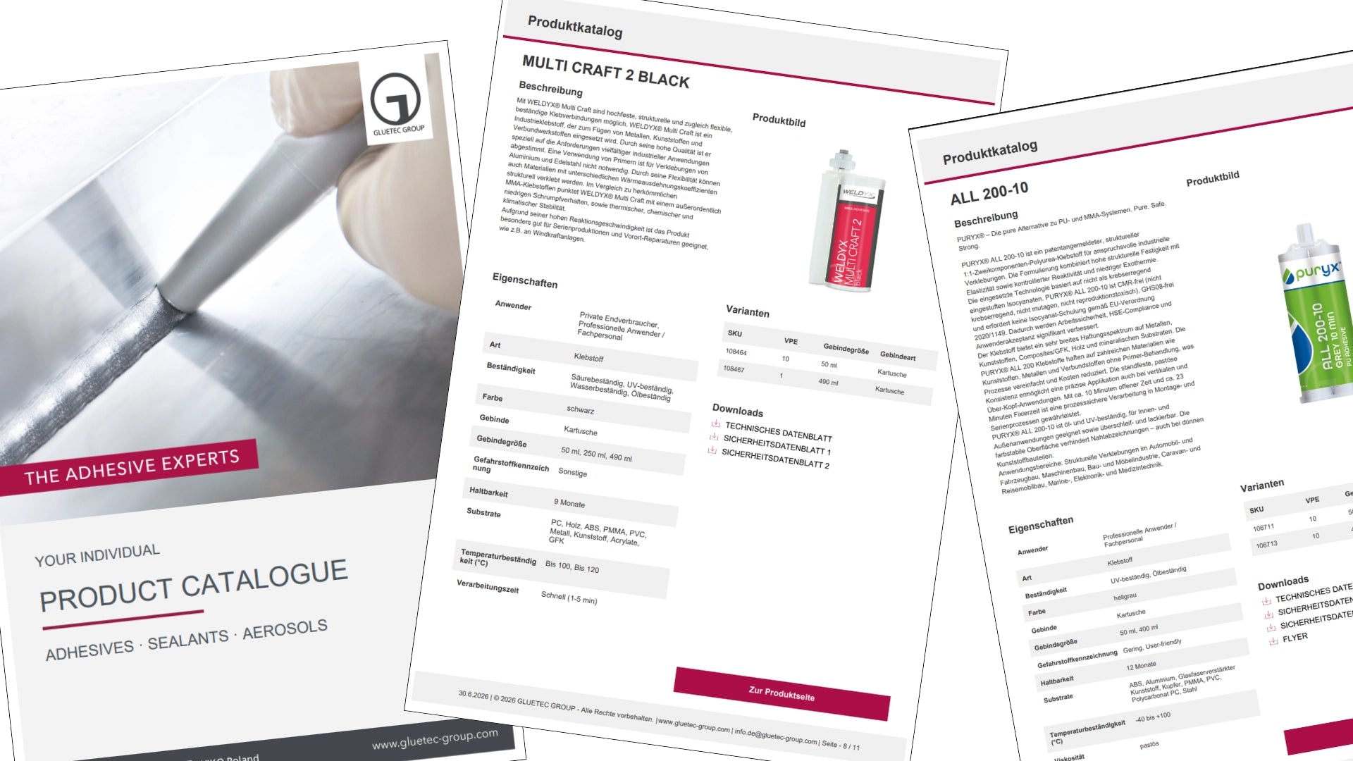 Individuelle Produktkataloge - GLUETEC & WIKO