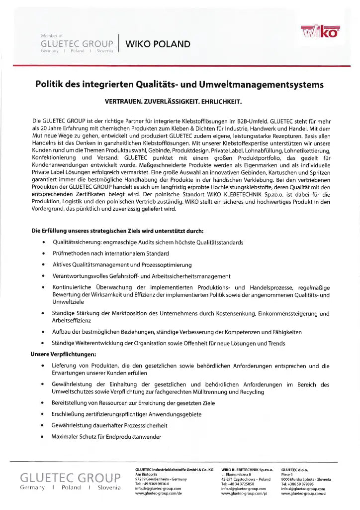 Politik - GLUETEC & WIKO
