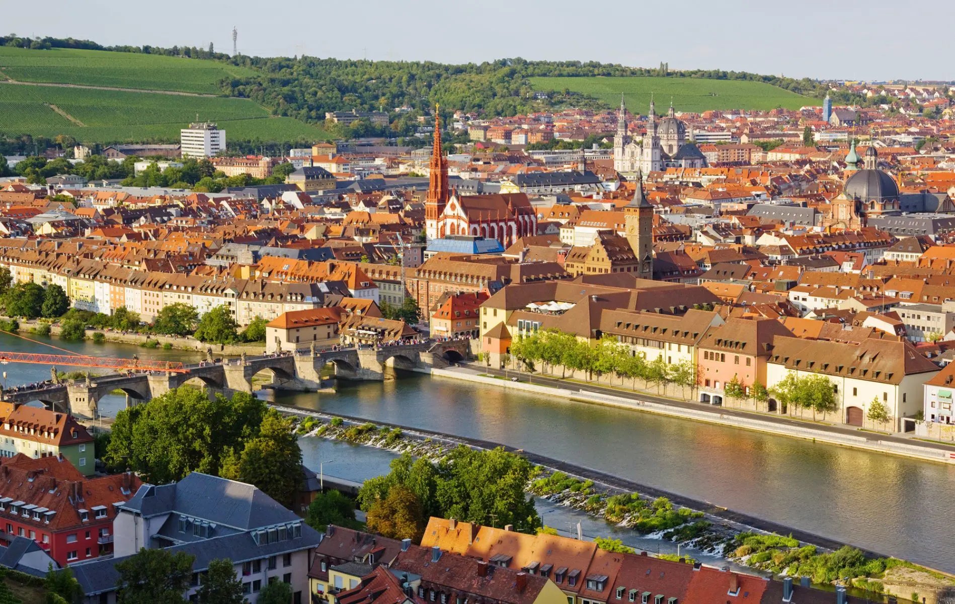 Würzburg von oben - GLUETEC & WIKO