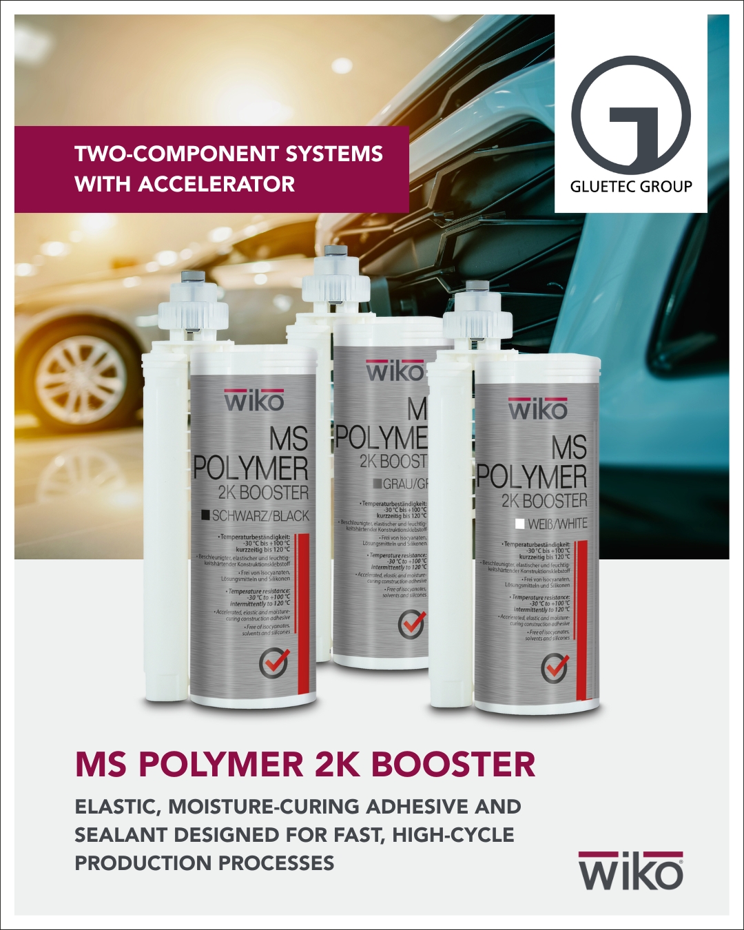 Elastic bonding and sealing – MS POLYMER 2K BOOSTER