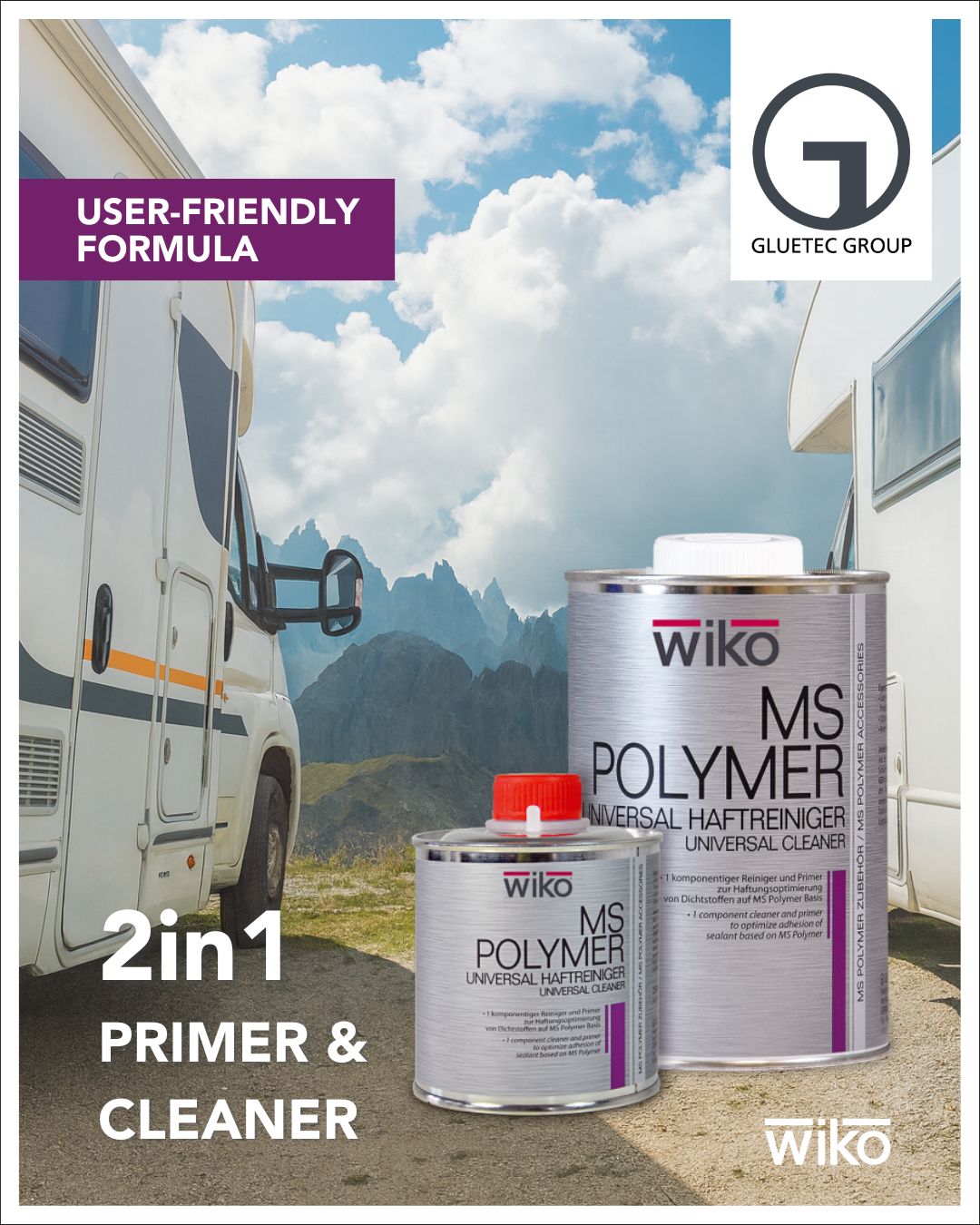 WIKO® MS POLYMER UNIVERSAL HAFTREINIGER – der 2in1 Haftoptimierer und Reiniger